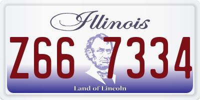 IL license plate Z667334