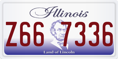 IL license plate Z667336