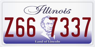 IL license plate Z667337