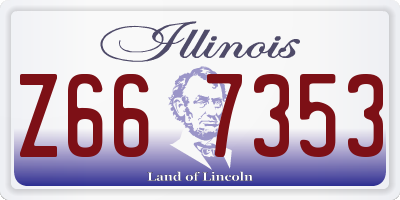 IL license plate Z667353