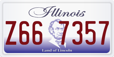 IL license plate Z667357