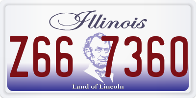 IL license plate Z667360