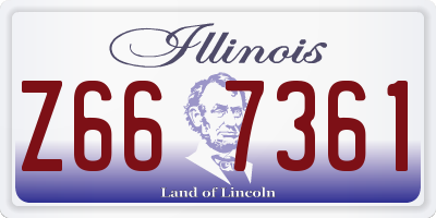 IL license plate Z667361