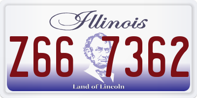 IL license plate Z667362
