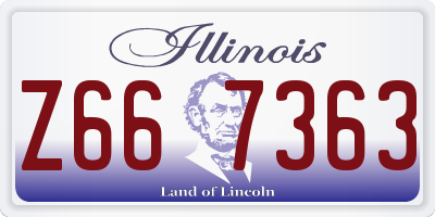 IL license plate Z667363