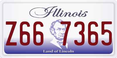 IL license plate Z667365
