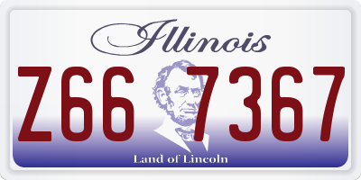 IL license plate Z667367