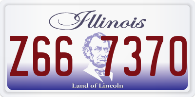 IL license plate Z667370