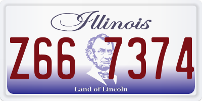IL license plate Z667374