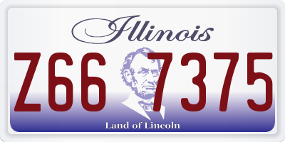 IL license plate Z667375
