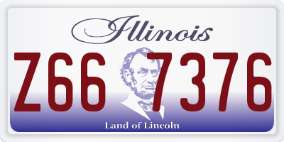 IL license plate Z667376