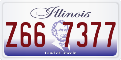 IL license plate Z667377