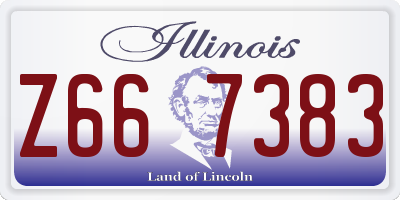 IL license plate Z667383