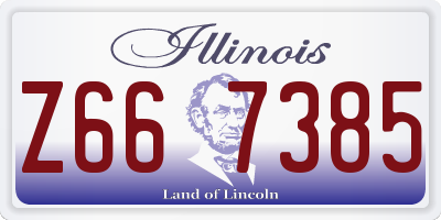 IL license plate Z667385