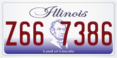 IL license plate Z667386