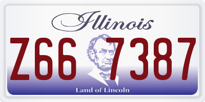 IL license plate Z667387