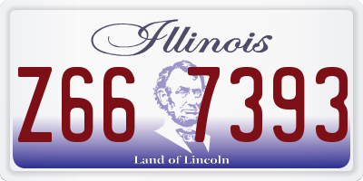 IL license plate Z667393