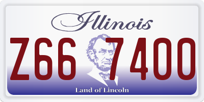 IL license plate Z667400
