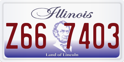 IL license plate Z667403