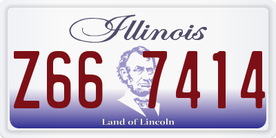 IL license plate Z667414