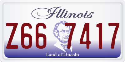 IL license plate Z667417