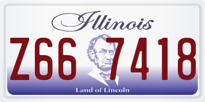 IL license plate Z667418