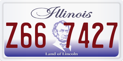IL license plate Z667427