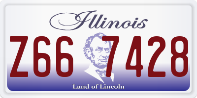 IL license plate Z667428