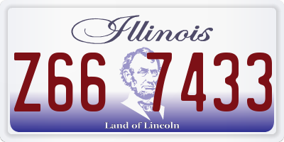IL license plate Z667433