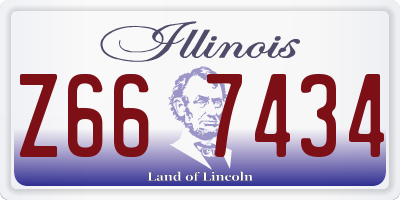 IL license plate Z667434