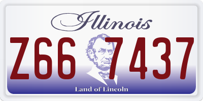 IL license plate Z667437
