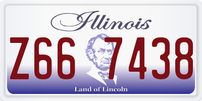 IL license plate Z667438