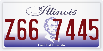 IL license plate Z667445