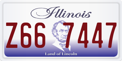 IL license plate Z667447