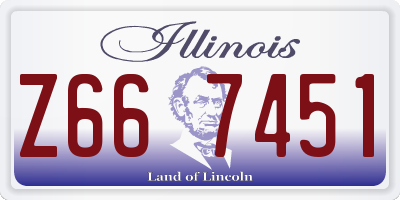 IL license plate Z667451