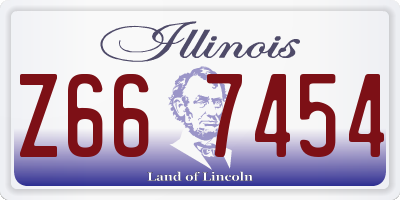 IL license plate Z667454