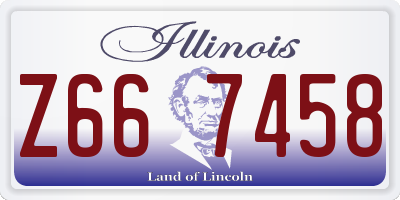 IL license plate Z667458