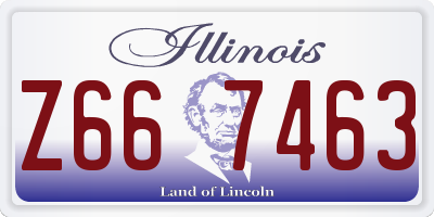 IL license plate Z667463