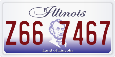 IL license plate Z667467