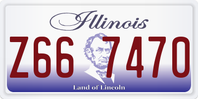 IL license plate Z667470