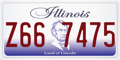 IL license plate Z667475