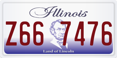 IL license plate Z667476