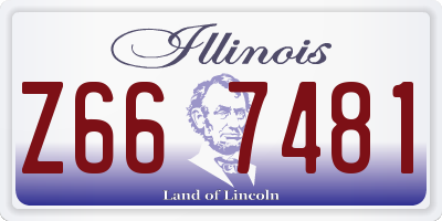 IL license plate Z667481