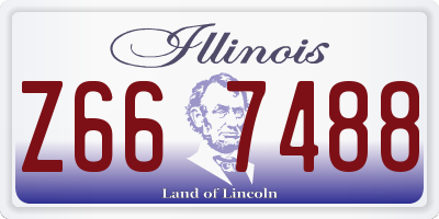 IL license plate Z667488