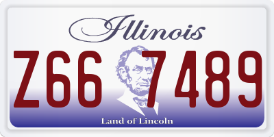 IL license plate Z667489