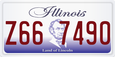 IL license plate Z667490