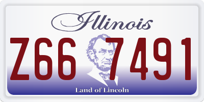 IL license plate Z667491