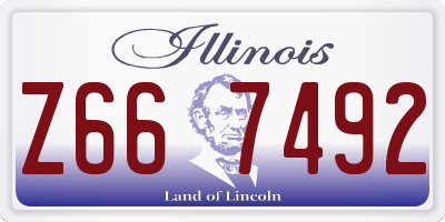IL license plate Z667492