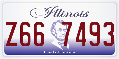 IL license plate Z667493