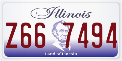 IL license plate Z667494